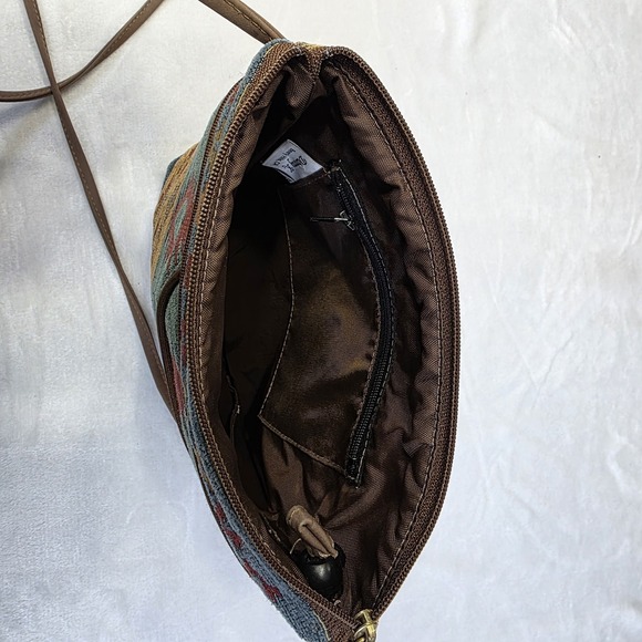 DANNY K Bella Aztec Geometric Tapestry Crossbody Bag Multicolor Abstract - Picture 5 of 9